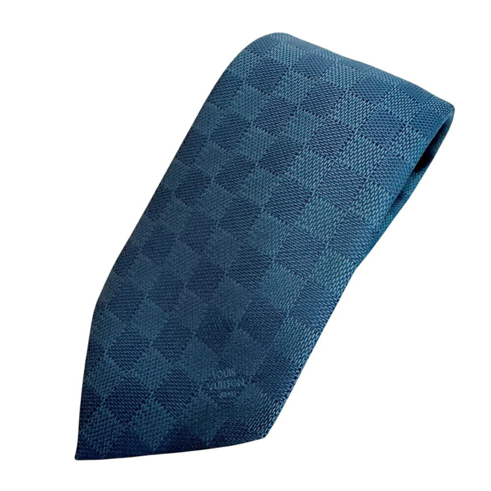 LOUIS VUITTON M78753 Damier Classic Cravat 8CM Tie Navy